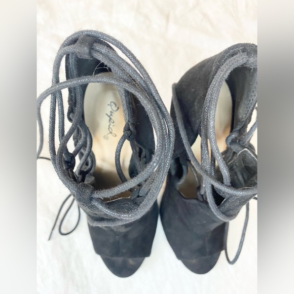Qupid Lace-Up Heels - Picture 11 of 15
